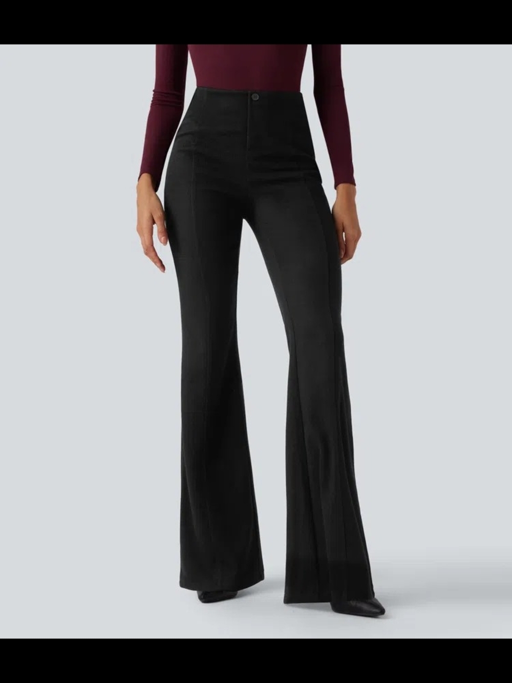 HALARA Black High-Waist Bootcut Pants